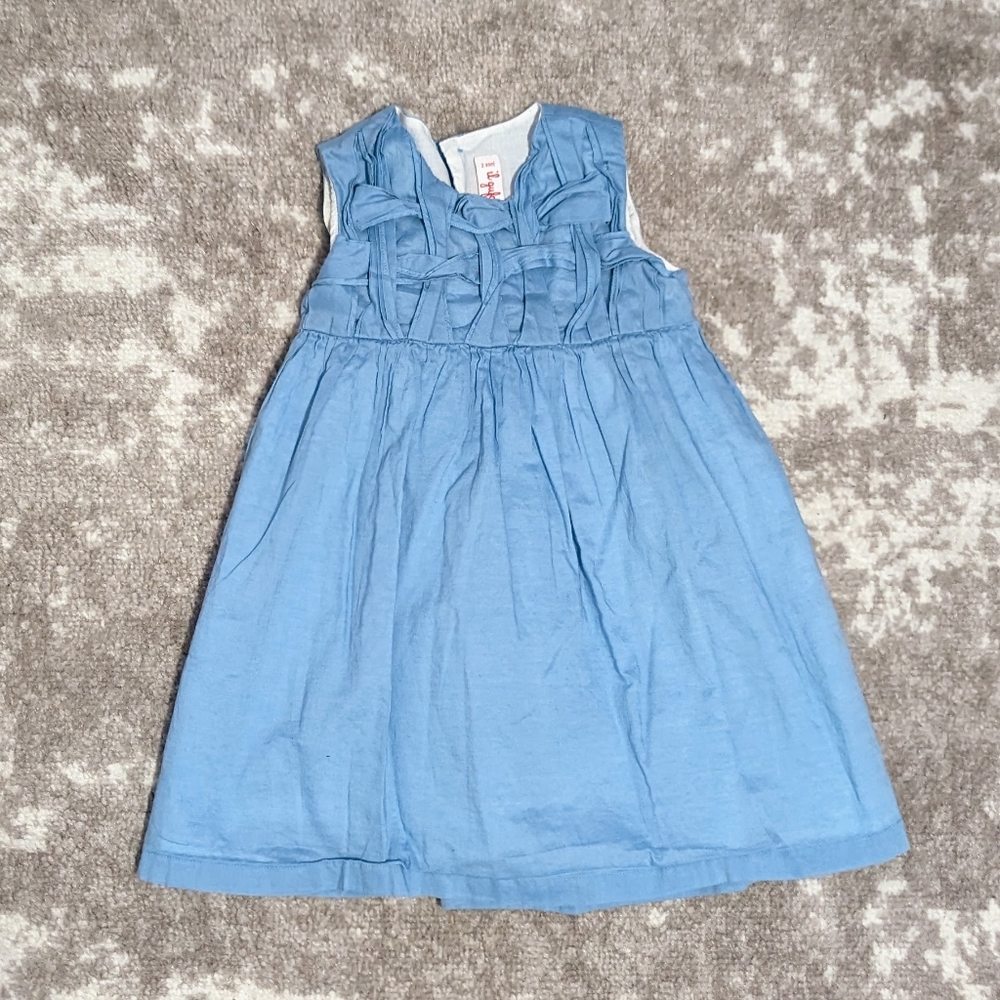 Il Gufo Blue Cotton Dress | Size 2